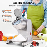 Ices Machine, 220lbs Per Hour Electric Snow Cone Maker with 4 Blades, 300W Electric Ice V952-SBJBXS220300WSNSVV3