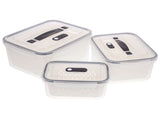 Produce Storage Bins Fruit Vegetable Container Plastic 3Pcs V1370-AZ4-09671