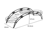 2X Plant Stand Outdoor Indoor Metal Black UM1174-BKX2
