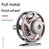 CNC Aluminium Front Strike Fishing Reel - Lightweight 69mm Fly Style Reel with Adjustable Drag and V888-ELOSUNG56789