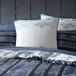 Logan and Mason 250TC Homme Blue Cotton Sateen Quilt Cover Set Double V442-LED-QUILTCS-HOMME-BLUE-DS