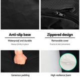 Artiss Floor Lounge Sofa Camping Chair Black FLOOR-CAMP-0156R-BK