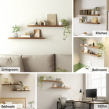 Artiss Floating Wall Shelf Set of 2 Wood 90CM FUR-V-WALL-03-WD