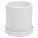 Ceramic Flower Pot Planter with Drainage Hole and Saucer, Indoor Bonsai Plant Container, Mini V1370-AZ4-09769