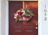 Christmas Wreath for Front Door/Red Truck Christmas Wreath Garland/Wreath Fall Farmhouse/Wreath for V1366-AZ2-W-07881