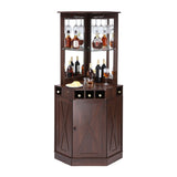 VEVOR Corner Industrial Bar Cabinet, Wine Table for Liquor &es, Sideboard Buffet Cabinet with V952-QJ23631573211CRJ2V0