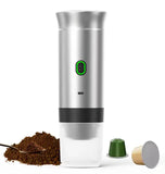 White Portable Espresso Coffee Machine - Universal 3-in-1 Capsule, Coffee Powder, and Espresso Maker V888-ELOSUNG12241