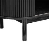 Mid-Century Black Ribbed Sideboard Cabinet V264-TAB-725C-BLK-NA-1