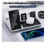 Zureze 4-in-1 Clock Wireless Charger Stand V1263-JX-5006