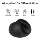 Cord Holder Clips - 12 PCS Black Cord Organizer, Adhesive Charger Wire Cord Clips, Wire V1370-AZ4-06026