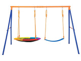 Swing Sets for Backyard, 440lbs Load Capacity Swing Set, with 1 Saucer Swing 1 Belt Swing V952-AXQQTZ2RW000VMH9NV0