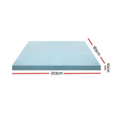 Giselle Bedding Memory Foam Mattress Topper Cool Gel Bed Mat Bamboo 10cm King MATTRESS-TOP-C-GEL-10-K