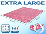 Waterproof Picnic Blanket Foldable Red for 6 to 8 People, 203 x 203 cm V1237-ZY-818-101