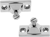 2PCS Bimini Top Side Mount Deck Hinge Fitting Hardware Base High Polished Marine Grade 316 Stainless V1259-DP01-A-1404