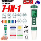 Set 7 In 1 and 5 in 1 PH Meter TDS/EC/Salt/Temp Water Quality Monitor Tester Pen V201-BCZ1110X2