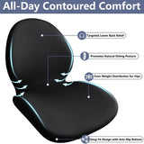 Car Seat Cushion with Lumbar Support Pillow - Memory Foam Driver Seat Cushion for Back & Sciatica V1107-800-62107-GRY