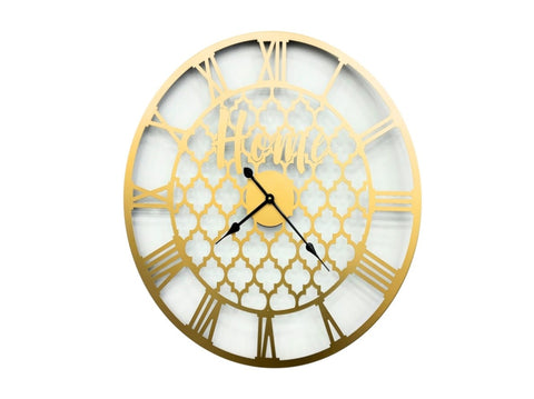 Quatrefoil 80cm Wall Clock -Gold V292-CL-QTR-60-GOLD