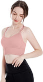 3 Pcs Strappy Sports Bras for Women Crisscross for Yoga Running Support Yoga Bra Padded Workout Bras V1258-DP02-C-2221