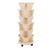 Stackable Flower Pot Multi Layer Waterproofing Space Saving Stable Vertical Garden Planter for Home V1294-YM0901-3111250073711