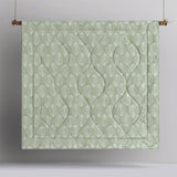 Accessorize Leaf 3 Piece Jacquard Comforter Set Queen V442-HIN-COMFORTER-LEAF-GREEN-QS