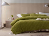 Vintage Design Homewares Parquet Cacti Green Polyester Cotton Quilt Cover Set Double V442-HIN-QUILTCS-PARQUET-CACTIGREEN-DS