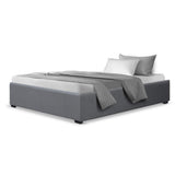 Artiss Bed Frame King Single Size Gas Lift Base Grey TOKI BFRAME-E-TOKI-KS-GY-AB