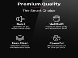 EUROCHEF 60cm Undermount Rangehood Black, Quiet 3-Speed, 3-Layer Dishwashable Filter, LED Lights V219-RGHUDREC6BFA