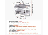 Baby Changing Table, Foldable Diaper Change Station with 2 Fabric Drawers, Side Basket & Hanging V952-ZDNBTQHSHXWD5L2KV001V0