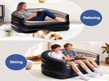 Gardeon Outdoor Air Sofa Inflatable Couch Two-Seater Lounge Chair with Pump Blow Up Couches for IAS-2SEAT-CO