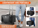Rolling Makeup Train Case Large Storage 3 Tiers, Convenient Carry With Handle, Wheels, Strap, V952-HZBXLGS3C000ZDTHJV0
