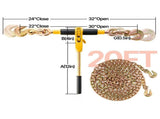 Ratchet Chain Binder, 5/16"-3/8" Heavy Duty Load Binders with G80 Chains, 7100 lbs Secure Load V952-DLTJLLJQBBTYC9WKZV0