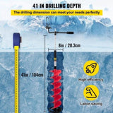 VEVOR Ice Drill Auger, 8\'\' Diameter Nylon Ice Auger, 41\'\' Length Ice Auger Bit, Auger Drill with V952-BZHSNLYC41348EQK6V0