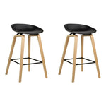 Artiss 2x Bar Stools Wooden BA-TW-8801-BKX2