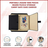 Portable Jigsaw 1000 Pieces Board Puzzle Storage Carry Safe Case Carrier V63-921111