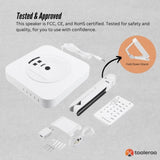 Tooleroo Wall Mountable CD Player Speaker - Bluetooth HiFi FM Radio White V238-SUPDZ-41113578569808