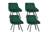 Artiss Dining Chairs Set of 4 Velvet Swivel Base Green DINING-B-C03-VEL-GNX4