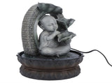 LED Resin Buddha Tabletop Waterfall Fountain Relaxing Indoor Decoration for Home OfficeEU Plug 220V V1294-YM0901-3111200233311