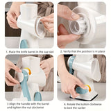 Three-Step Hand-Crank Ice CrusherTransparent Ice Box for Visible Operation, Anti-Slip Effort-Saving V1102-SCZBJ001