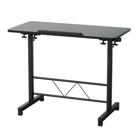 Artiss Laptop Desk Table Height Adjustable Wooden Bed Side Tables 80CM Black LA-DESK-80T-BK