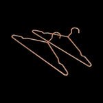 Adult 16.5" Rose Gold Shiny Metal Wire Coat Suit Top Clothes Hangers V63-836131