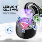 White Ultrasonic Cleaner with UV Light for Dentures, Aligners & Jewelry V888-ELOSUNG22982