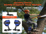 Tree Climbing Spikes Set, Height-Adjustable Tree Climbing Gear with Straps & Harness, 159 kg Load V952-XPSZZZHKJCKSOXN33002V0