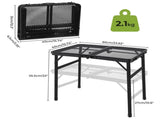 Levede Camping Table Mesh Desktop Lightweight Portable Folding Grill Desk OD1070-BK-AU