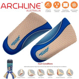 ARCHLINE 3/4 Slim Orthotics Plantar Fasciitis Insoles Balance Support Relief - EUR 40 V563-ARO170-EUR40