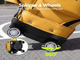 Everfit Golf Cart Bag Rolling Buggy Club Organiser Synthetic Leather Yellow GOLF-B-BAG-CART-YE
