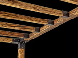 Roof Pergola Gazebo Shed Matte Black Steel Brackets DIY Kits V63-847791