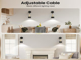 Battery Operated Sconce Set of 2, Dimmable RGB Sconce with Remote Indoor Battery Powered V1171-CB-WLPD-CU-B-RGB-BO2