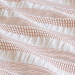 Ardor Cove Rose Dust Seersucker Waffle Quilt Cover Set King V442-INT-QUILTCS-COVE-ROSEDUST-KI