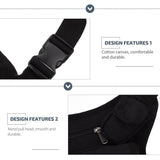 Black Outdoor Thigh Pouch with Metal Zipper Smooth Zip for Travel and Adventure V1369-AZ3-W-16492
