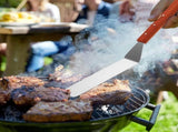 2 Pieces BBQ Extra Long Grill Turner and Grill Spatula, Stainless Steel Barbecue Grilling V1258-DP02-C-316